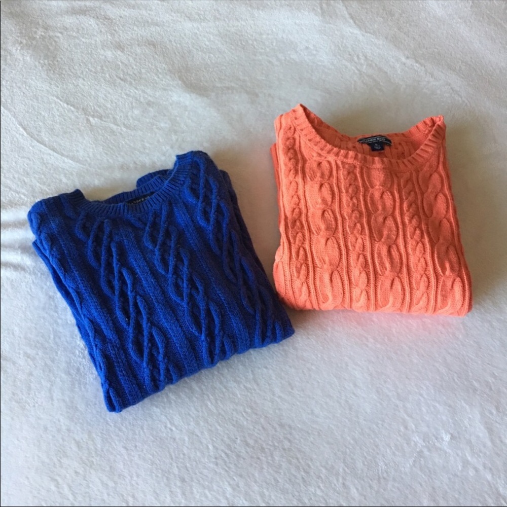 Land’s End Cable Knit Sweater Bundle, L